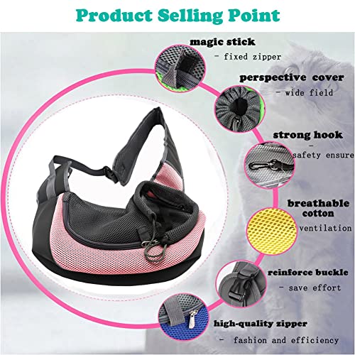 Pet-Dog-Sling-Carrier-Breathable-Mesh-Portable-Travel-Safe-Pet-Sling-Shoulder-Bag-Carrier-with-Adjustable-Non-Slip-Shoulder-Strap-for-Small-Dogs-Cats-Puppy-Large-Pink - Cucciolini Doodles   Pet-Dog-Sling-Carrier-Breathable-Mesh-Portable-Travel-Safe-Pet-Sling-Shoulder-Bag-Carrier-with-Adjustable-Non-Slip-Shoulder-Strap-for-Small-Dogs-Cats-Puppy-Large-Pink