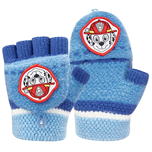 Tensphy Paw Partol Handschuhe Kinder Winter Handschuhe Ohne fingerkuppen Softshell Fahrrad Blau Warme Halbe Finger Handschuhe für Kinder Kinderhandschuhe Fingerhandschuhe für Jungen und Mädchen Cover