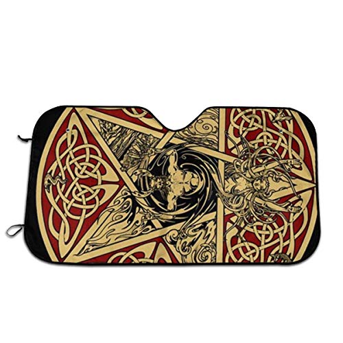 SHAPVG Car Windshield Sunshade Celtic Horned God