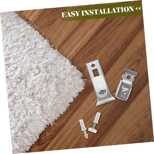 Kit de herrajes para puerta bifold jojofuny 1 set, conjunto de riel para puerta corrediza con instalación fácil y piezas de repuesto para puertas corredizas y de bolsillo miniatura 3