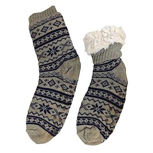 Kit 2 Pares Meias Térmica Masculino Forrada antiderrapante Pelinho Proteção Frio Inverno Cor:Preto;T