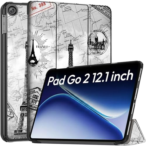 Image of Robustrion Cover for OnePlus Pad Go 2 12.1 inch Cover Case, Trifold Cover Case for OnePlus Go 2 Tablet Cover [Auto Sleep Wake Support] - Eiffel