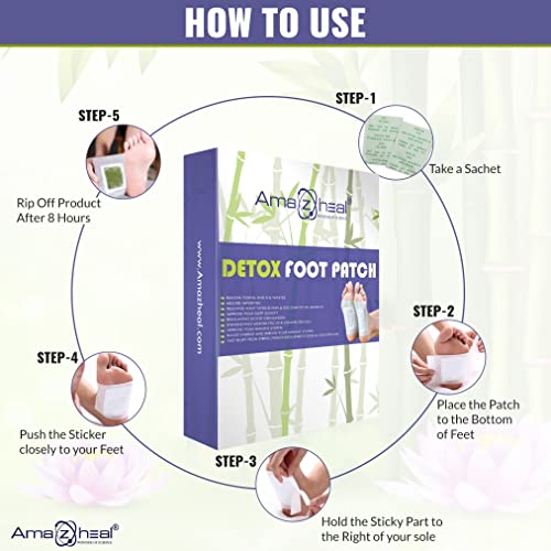 AMAZHEAL Premium Detox Foot patches, Cleansing Toxin Remover Foot Pad