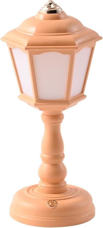 Mini Vintage LED Desk Lamp - Dimmable Table Reading Light with USB Charging Port, Sensitive Control, Eye-Caring Office Lighting - Beautiful Decorative Yellow