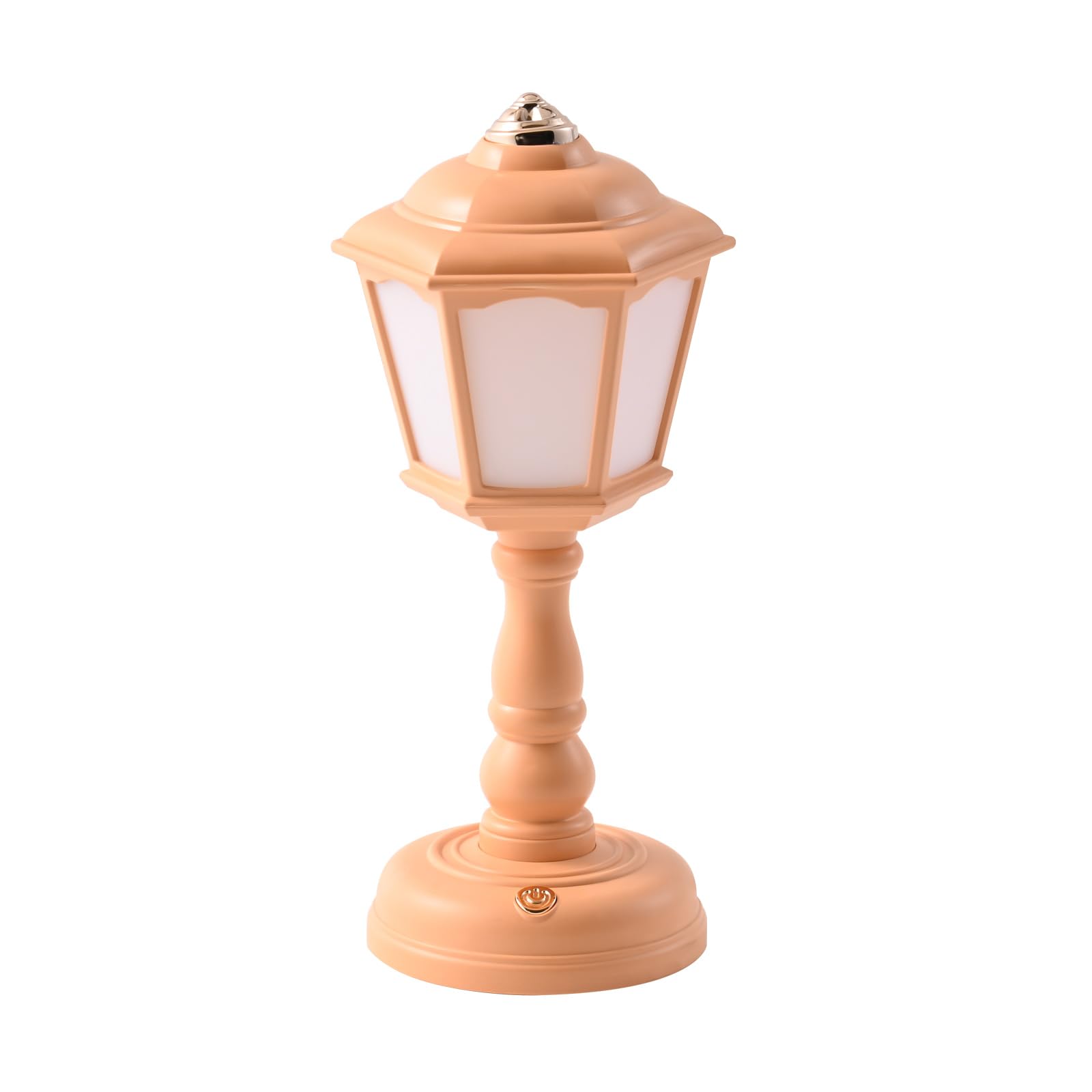 Mini Vintage LED Schreibtischlampe Dimmbar Tisch-Leselampe mit USB-Ladeanschluss, Empfindliche Steuerung, Augenpflegende Bürobeleuchtung - Schön Dekorativ (Gelb)