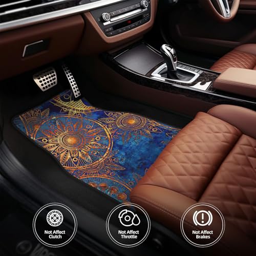 Alfombrillas de coche mandala solucionan suciedad del suelo instalando 4 piezas 4