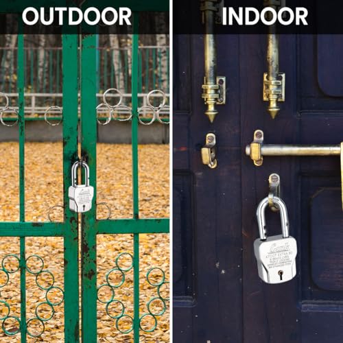 Image of Link Atoot Extra 60mm Triple Locking Mechanism Padlock, Hardened Shackle,with 3 Silver Keys