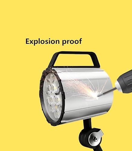 Miniatura 7 de Luz a prueba de explosiones de 12W 24V Luz de trabajo LED impermeable para torno, fresadora CNC, máquina de perforación brazo largo de aleación de