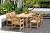 Amazonia Pennsylvania 7-Piece Outdoor Rectangular Dining Table Set | Certified Teak | Ideal for Patio and Indoors, Light Brown