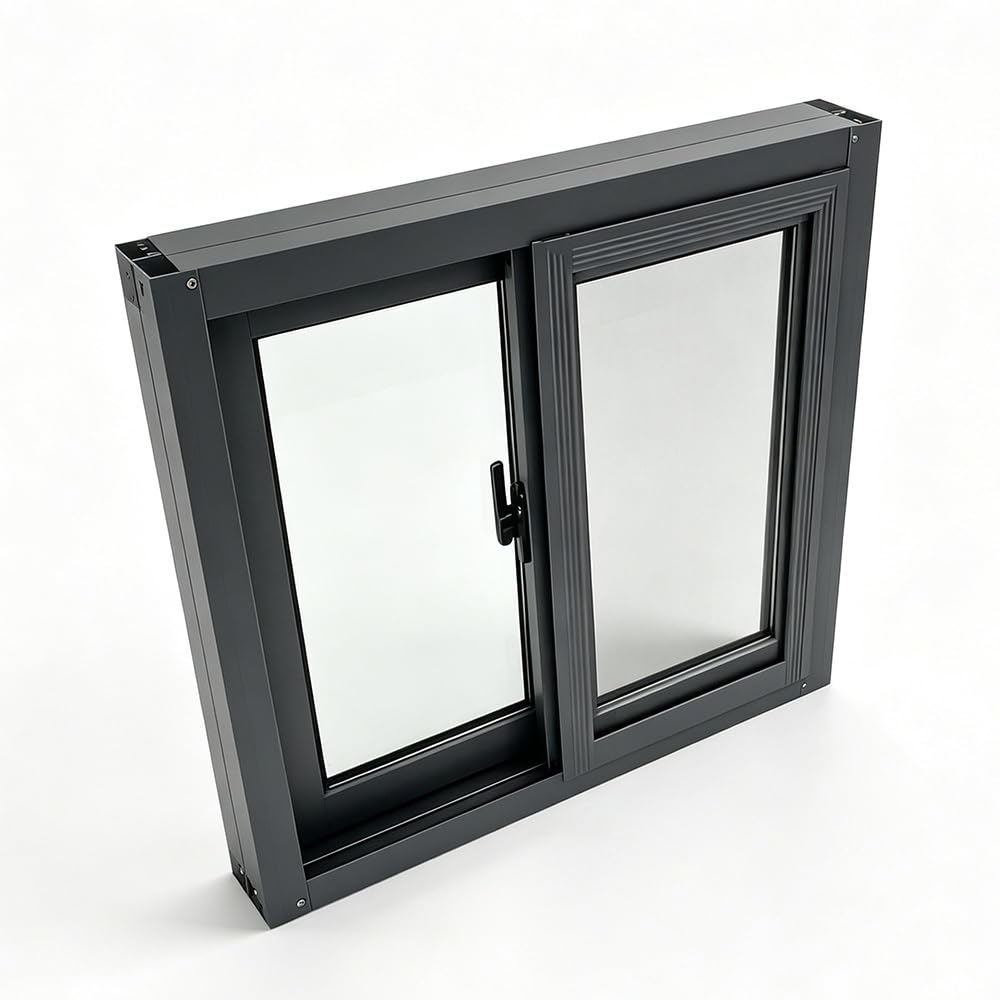 Gskdzg Gray Shed Window Horizontal Sliding Window Basement Replacement Windows With Tempered Glass And Screen Bathroom Windows For Household Garage Chicken Coop Barns(,W80 X H80cm (32" X 32"))