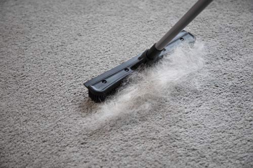 Image of FURemover Compact Pet Hair Rubber Broom with Squeegee, with Handle that Telescopes up to 40 inch for Carpet, Tile and Hardwood