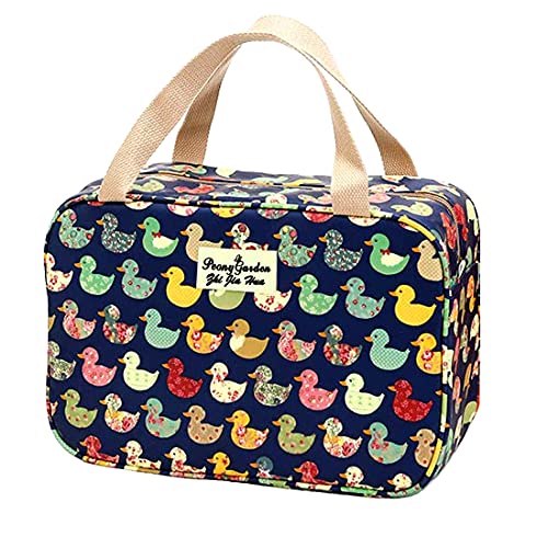 Neceser Mujeres Neceser de Viaje Bolsa de Lavar Bolsa de Cosméticos Grande Bolsas de Tocador Señoras Bolsas de Aseo Organizador Impermeable Bolso de Lavado Maquillaje para niñas (Pato) Cover