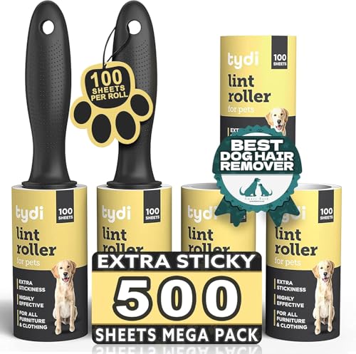 Tydi Pet Lint Rollers - 500 Sheets with 2 Handles