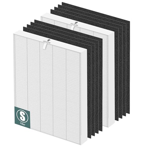 Image of C545 HEPA Replacement Filter S for Winix C545 Air Purifier,2 x H13 True HEPA Filters + 8 x Activated Carbon Pre-Filters,Part 1712-0096-00 and 2522-0058-00