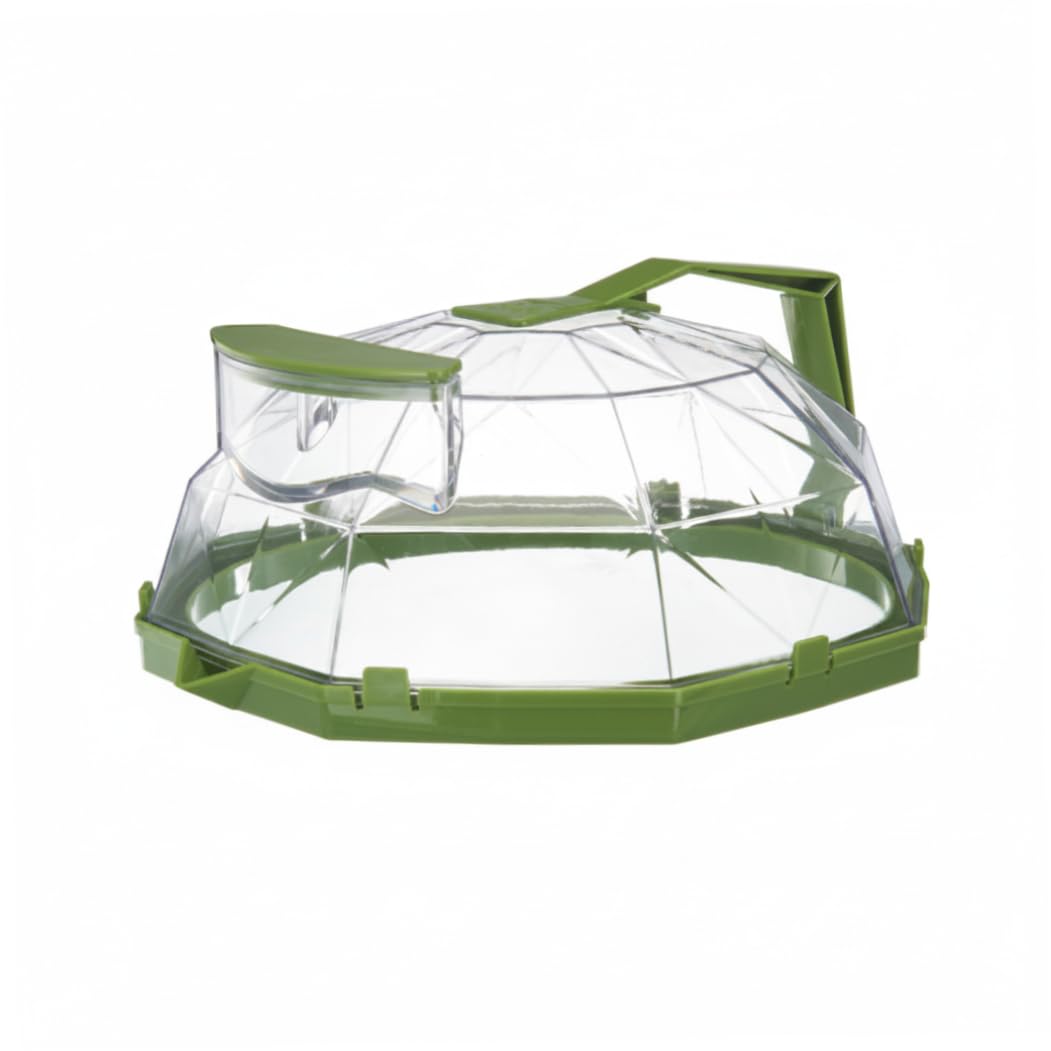 Tapallmy Green Microwave Steam Cover Microwave Splatter Cover With Water Steam Heat Resistant Food Lid With Anti Scald Handle Ideal For Splatter Prevention Freshness Lock (Grass )