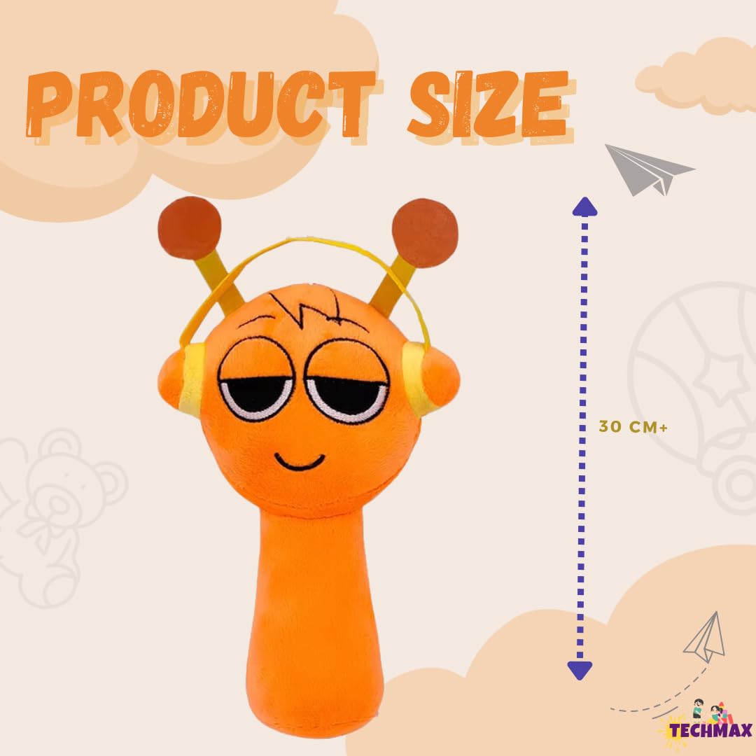 TechMax Solution Sprunki Orange Plushie Toy (Orange, 30 CM) 1