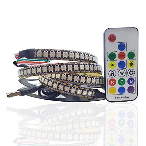 Tira LED RGB WS2812b 144 LEDs 1M IP65 Multicolor USB miniatura 1