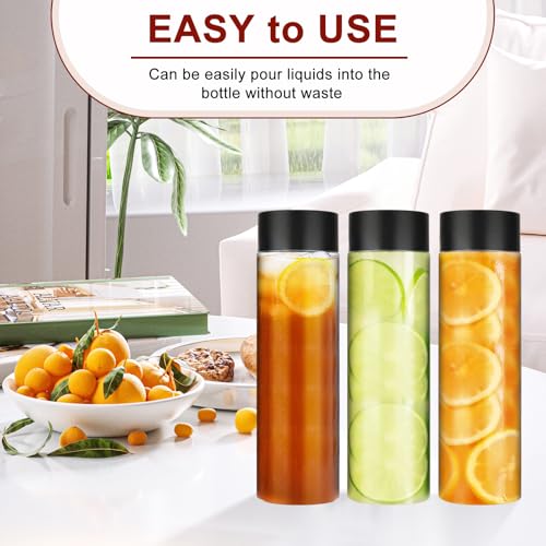 DAJAVE 20 Stück 500ml Kunststoff Saftflaschen zum Befüllen 16 oz Plastikflaschen zum befüllen, Wiederverwendbare Leere Smoothie Flasche für Wasser, Saft, Milch und selbstgemachte Getränke