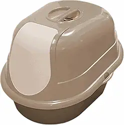 Caixa de areia para gatos jumbo coberta com porta e filtro de carbono – extra grande, design com capuz fechado para controle de odores – fácil de limpar, anti-respingos, para gatos grandes e pequenos