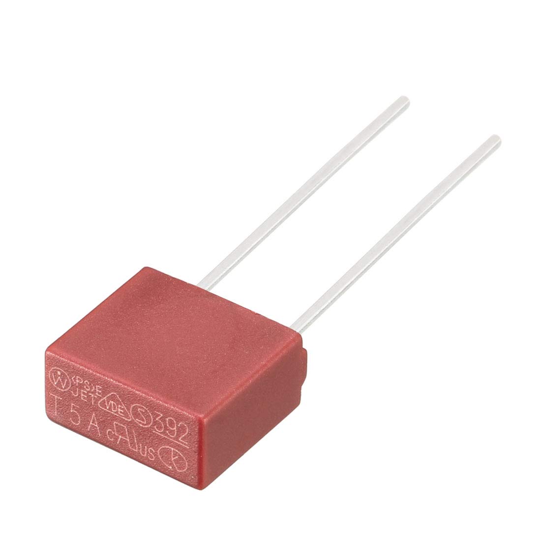 sourcing map 10pz DIP miniaturizzato montato quadrato Lenta Micro fusibile T5A 5A 250V nero