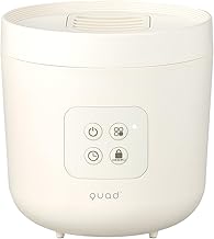 QUADS Steam Humidifier, Steam Type, Supports 129 sq ft (7 tatami mats), Upper Water Supply, 0.66 gal (2.5 L), Maximum Humidification 8.8 fl oz (250 ml)/h, Timer, Child Lock, Easy to Clean, STEAMS