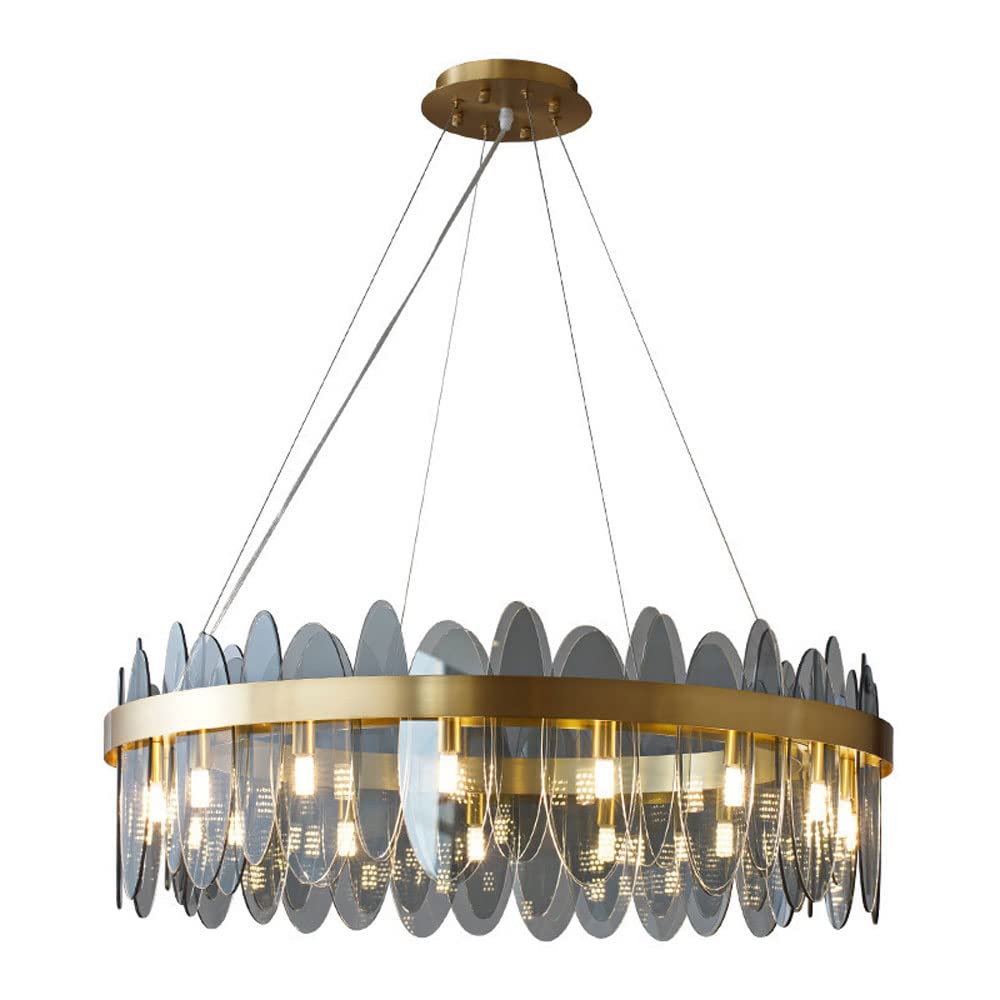FYZDLAOR 8-Lights Nordic Postmodern Chandeliers,with Adjustable Height for Dining Room Bedroom Living Room Kitchen Island Foyer（with G9 Bulb）