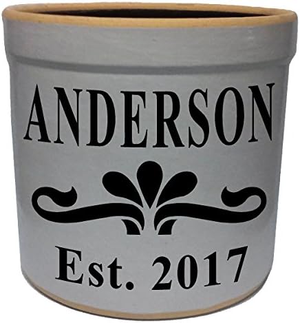 1 Gallon Personalized Stoneware Crock - Teaberry
