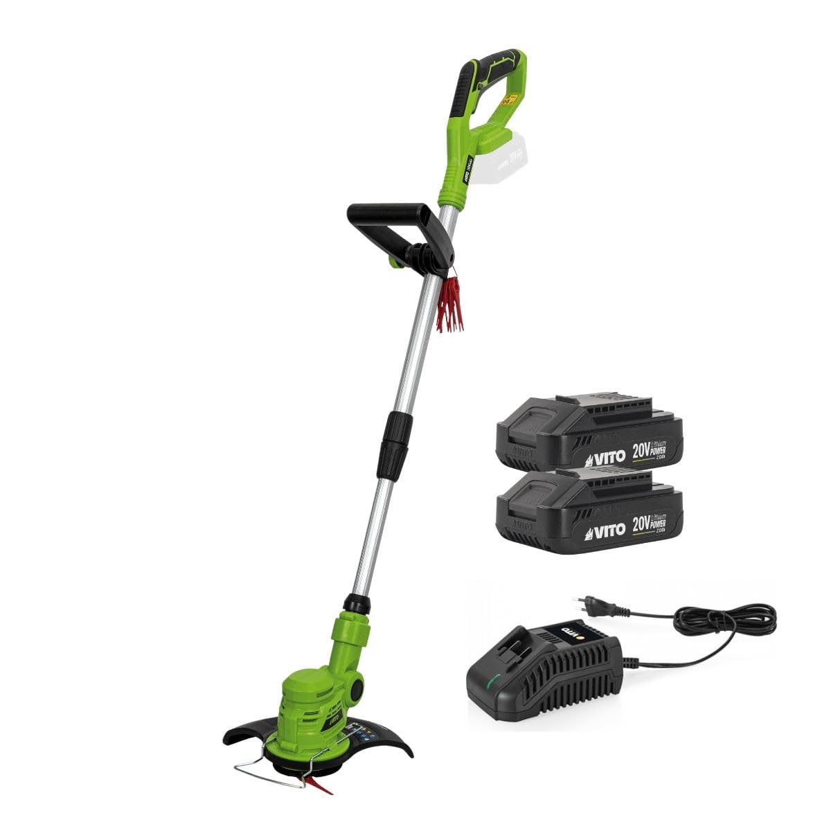 Veto Ego LI - Cortador inalámbrico (20 V, 2 baterías de 2 Ah, cargador y juego de 20 cuchillas afiladas)
