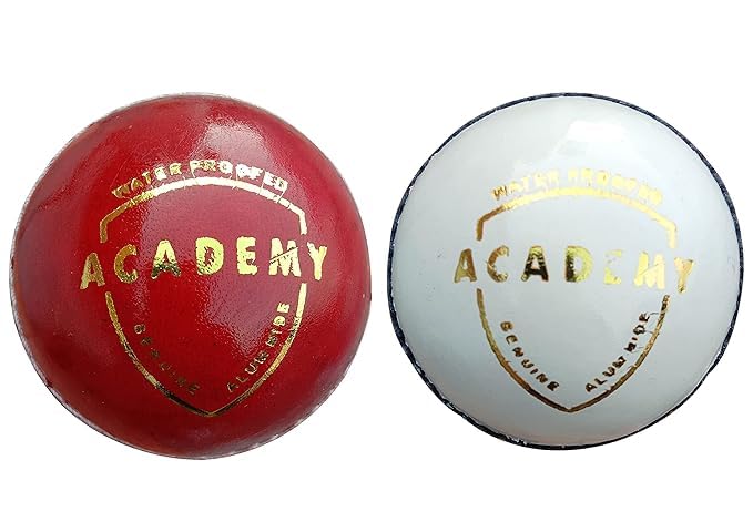 M_K Sports Academy Leather Cricket Ball Machine Stitched Academy Size Cricket Ball Match Cricket Practice Ball Swinger Academy Ball Combo Red & White (Pack of 2) (B0C6HSYNPF) Amazon Price History, Amazon Price Tracker