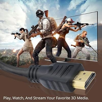 High-Speed 6.6 Foot HDMI Cable for Nintendo Switch, PS4, Xbox - Premium Quality, 4K Ultra HD, High-Fidelity Audio, Durable Connectors - Ideal for Gaming, Streaming, and Home Entertainment