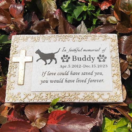 Brynhildsans Pet Cross Memorial Stones Personalized Dog Grave Markers Dog Memorial Stones With Cross Pet Memorial Gifts Loss Dog Sympathy Gifts Pet Tombstone Waterproof And Weatherproof Dog Plaque thumb #6