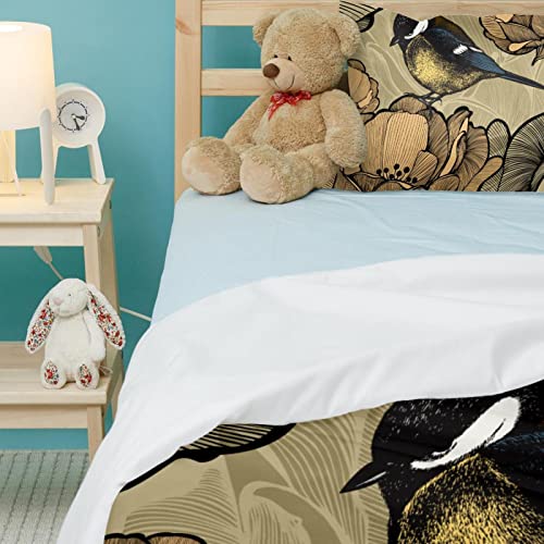 Housse de couette fleurie Titmouse pour lit simple 3 pièces : la solution pour un lit impeccable - 5