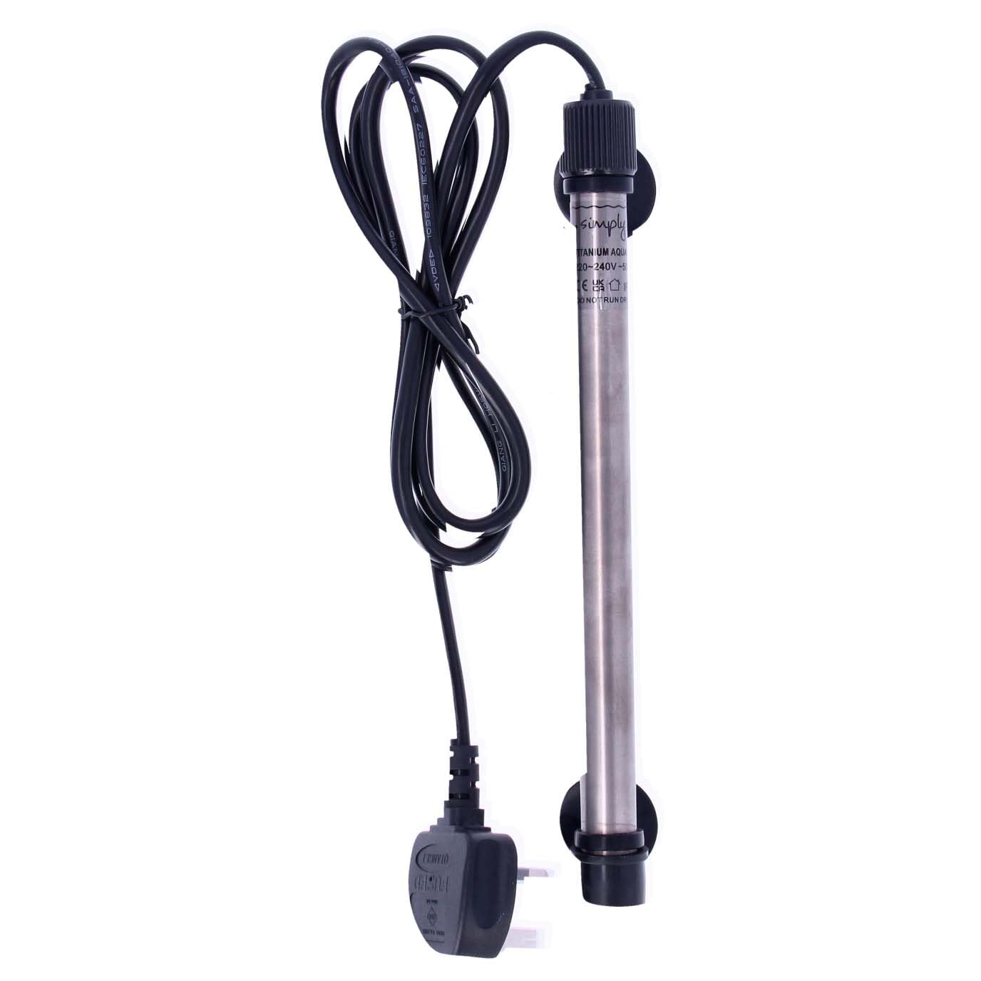 Aquacadabra Simply Titanium Heater 1000W for 80L - 1600L Aquarium Fish Tanks Fresh/Marine (36cm Length) needs Controller