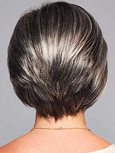 Sheer Elegance Wig Color GL 27-29 CHOCOLATE CARAMEL - Gabor Wigs 6.5" Chin-Length Bob Lace Front Synthetic Tapered Nape Layered Textures Toward Face Bundle MaxWigs Hairloss Booklet