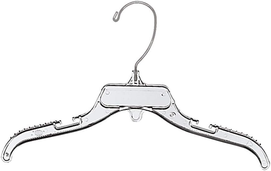 SSWBasics Break-Resistant 12 inch Clear Plastic Children's Dress Hangers - Case of 100 -