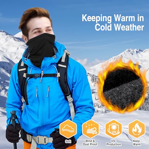 Luoliil Voe 2 Pack Winter Neck Gaiter Warmer For Men & Women, Windproof Face Cover Soft Fleece Face Mask Scarf For Cold Weather Outdoor Sports Skiing Cycling thumb #1