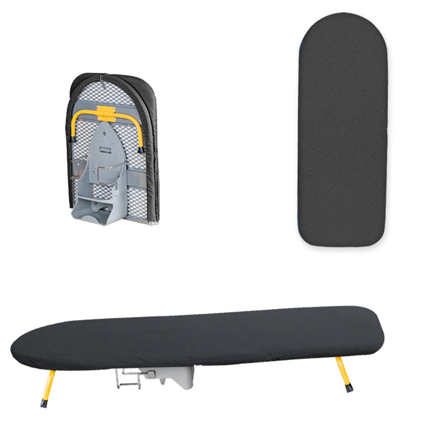 Pobbycrafm Tabletop Ironing Boards Small Ironing Boards Foldable Iron Board Whit Heat Resistant Cover Compact Table Ironing Board E