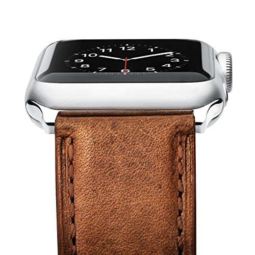 Benuo Leather Band for Apple Watch 44mm 42mm, [Vintage Series] Premium Genuine Leather Strap for Apple Watch Series 4/ 3/ 2/ 1/Edition/Sport, Classic Replacement with Secure Buckle