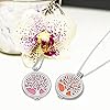 Aromatherapy Essential Oil Diffuser Pendant Necklace,WAWJ Life Tree Stainless Steel Christmas Mothers Day Gift Jewelry with 24" Chain & 12 Felt Pads #3