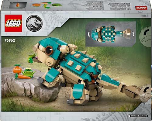 LEGO Jurassic World Baby Bumpy: Ankylosaurus Dinosaur Toy for Camp Cretaceous Fans and 7 Plus Year Old Kids, Creative Adventure Set for Independent Play, Gift for Boys and Girls 76962 LEGO Jurassic World Baby Bumpy: Ankylosaurus Dinosaur Toy for Camp Cretaceous Fans and 7 Plus Year Old Kids, Creative Adventure Set for Independent Play, Gift for Boys and Girls 76962