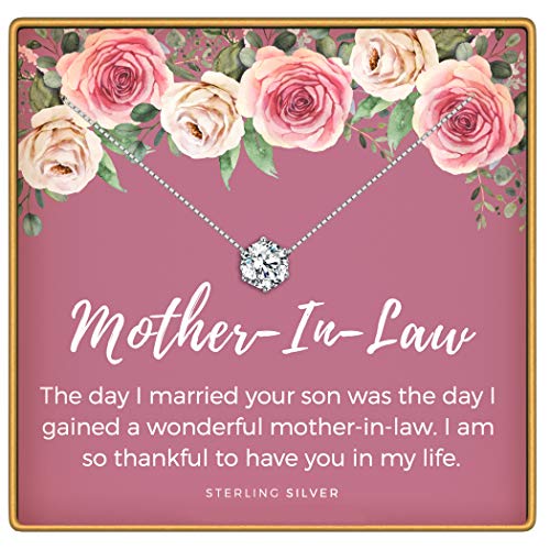KEDRIAN Mother in Law Necklace, 925 Sterling Silver, Mother in Law Gifts from Daughter in Law, Jewelry Gifts for Mothers Day for The Mother in Law, Pendant Gift Necklaces for Mother of The Groom