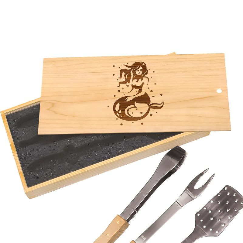 Set de herramientas para parrilla con grabado marinera