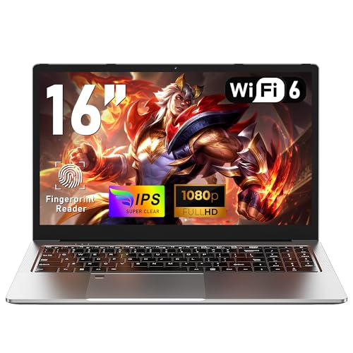 NAIKLULU 16 Pollici Gaming Laptop PC Portatile R7 5825U Processore (2,0 a 4,5 Ghz), 32GB RAM 1TB SSD 2026 Computer Portatile Gamer, 51.97Wh/Tastiera Retroilluminata/Tipo-C