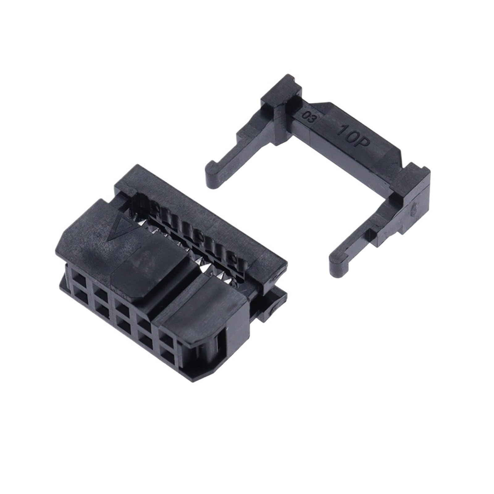 FC-6P FC-8P FC-10P FC-14P FC-16P to FC-40P IDC Socket 2x5 Pin Dual Row Pitch 2.54mm Connector 10-Pin Cable(10P,15PCS)