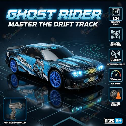 Image of TheLittleOnes 4x4 Rc Drifting Car - Rc Drift Cars High Speed Remote Control Drift Car 2.4GHz Remote Control Drift Stunt Off Road Cars 360 Rotation Toys For Kids & Adults Boys & Girls [Rush Drift Pro]