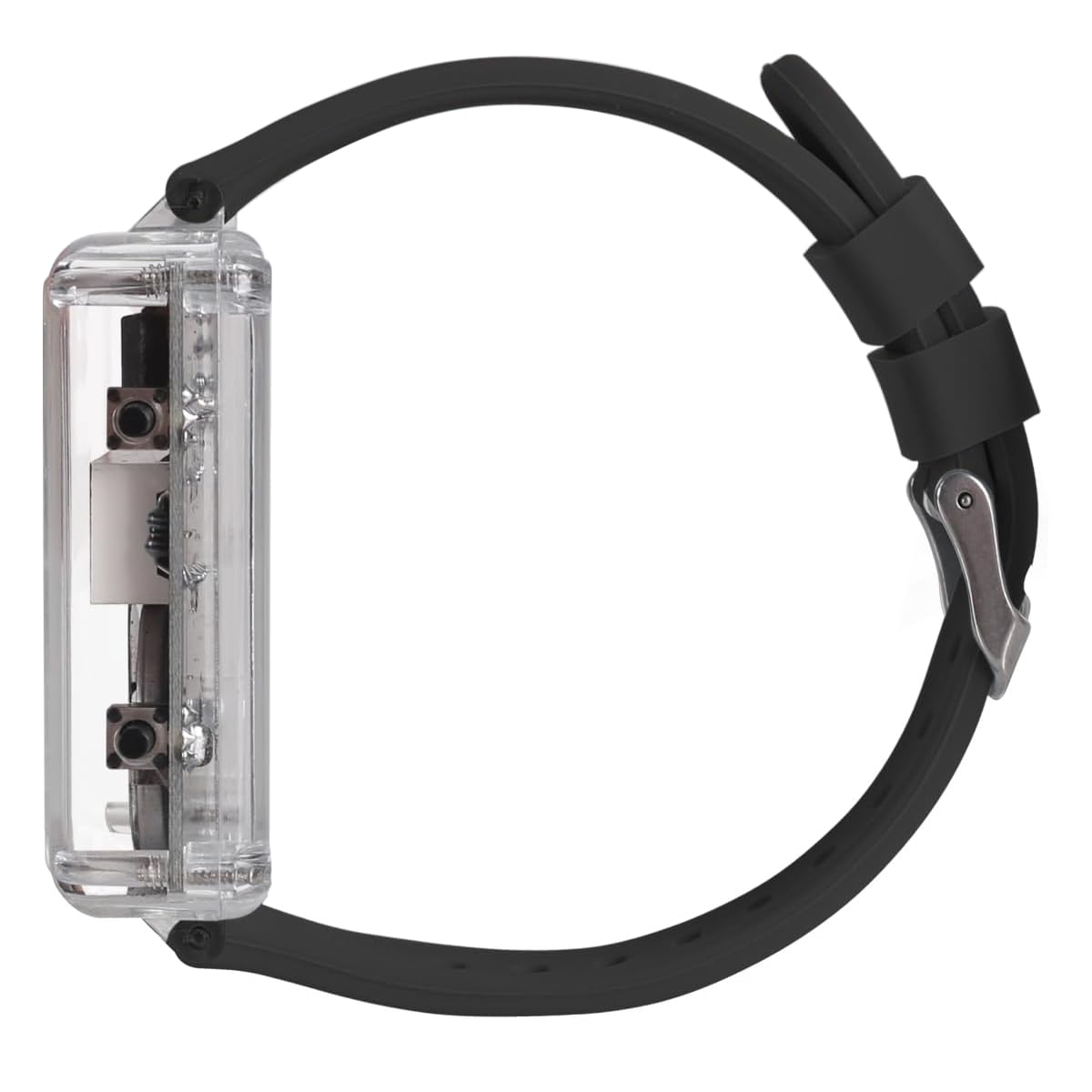 DIY-Lötset für eine Uhr mit 4-stelliger Anzeige, Lötprojekte mit transparentem Gehäuse, Bausatz für Schule und Schüler, inklusive Batterie (Schwarz)