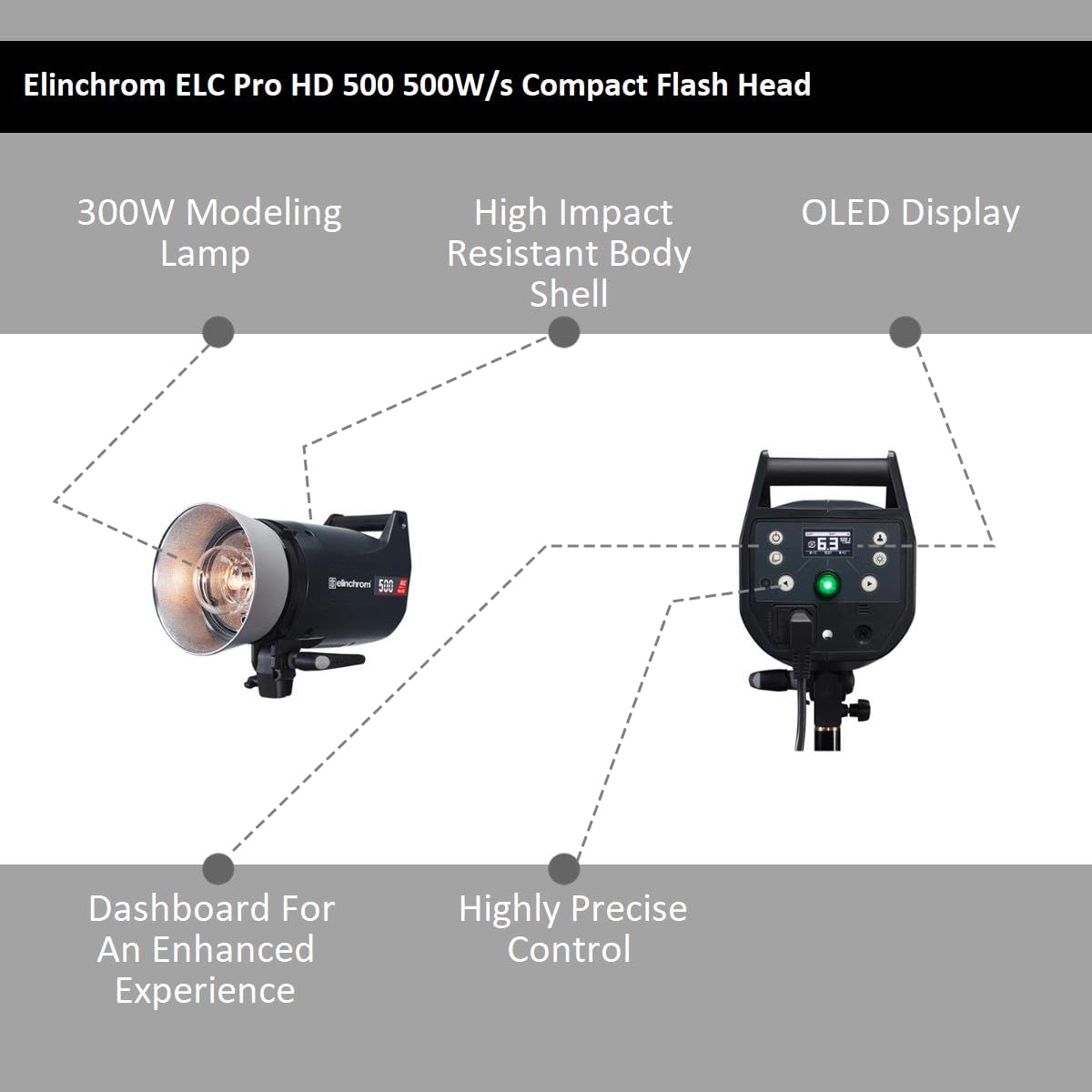 Amazon | Elinchrom EL 20613.1 コンパクト ELC Pro HD 500 (マルチ 