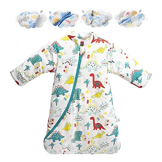 WODEPP Bebé Saco De Dormir del Algodón del Invierno del Saco De Dormir Recién Nacido Durante Todo El Año, por 0-48 Meses Manta del Bebé, para Silla De Paseo, Camas, Tiburón De Dibujos Animados,Rojo