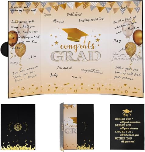 Graduation Party Decorations Black Gold - Congrats Grad Alternati...