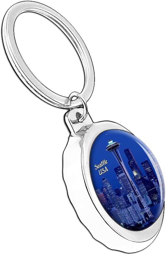 Amazon Com Hqiyaols Keychain Usa America Space Needle Seattle Bottle Opener Creative Crystal Stainless Steel Cap Key Chain Travel Souvenirs Gifts Metal Office Products